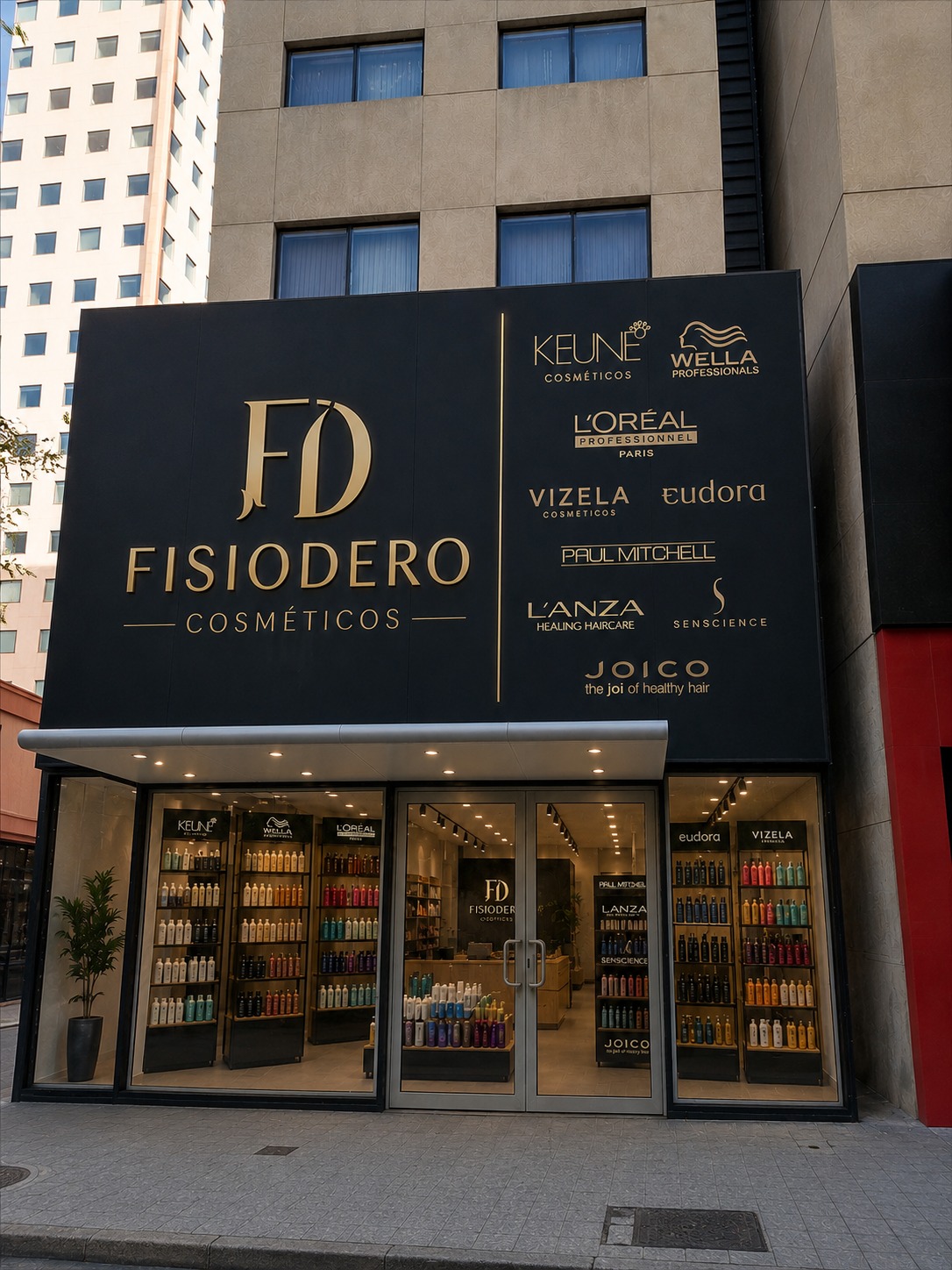 Fachada do salão